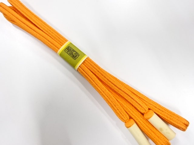 未使用品　正絹　無形文化財　道明製　手組帯締め